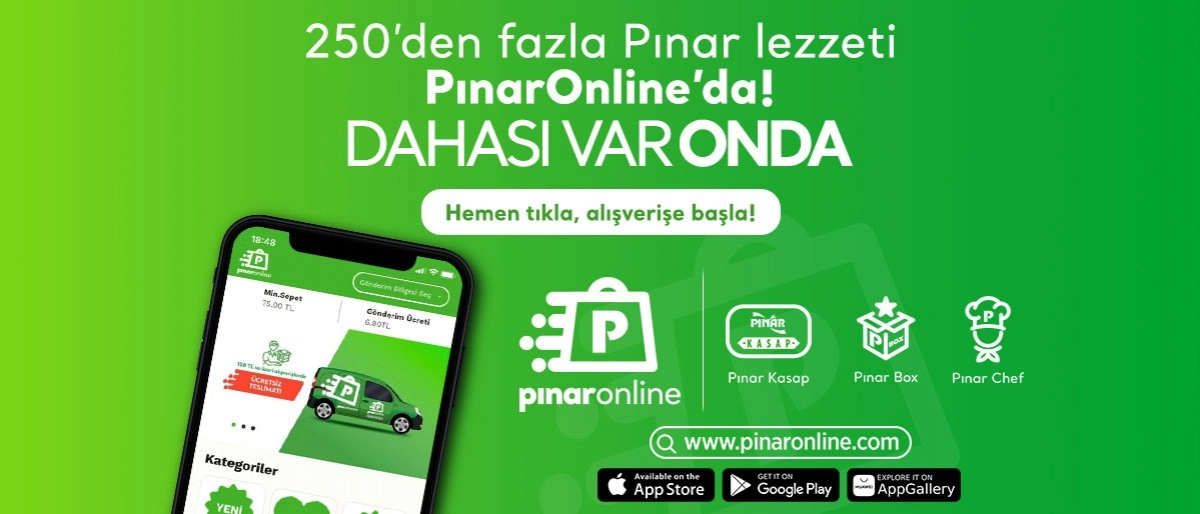 Pınar Ürünleri Bir Tıkla Kapınızda!