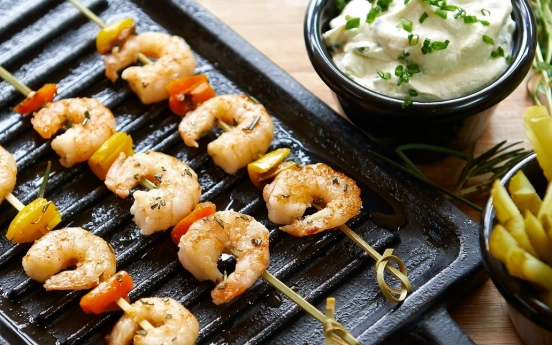 Labne Soslu Karides Şiş Tarifi