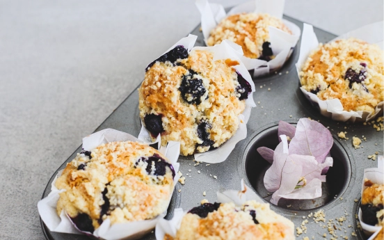 Yaban Mersinli Crumble Muffin Tarifi