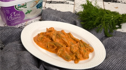 Ekşi Kremalı Taze Bakla Tarifi