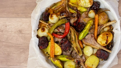 Fırında Kök Sebzeli Kuzu Pirzola Tarifi