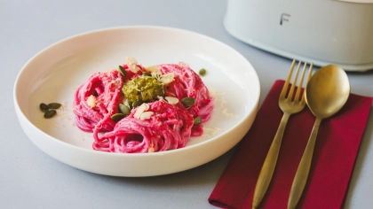 Sevgililer Gününe Özel Pembe Makarna Tarifi