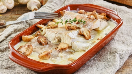 Kremalı Mantarlı Mezgit Tarifi