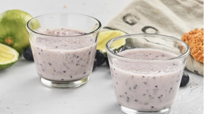 Lime ve Yaban Mersinli Sütlü Smoothie Tarifi