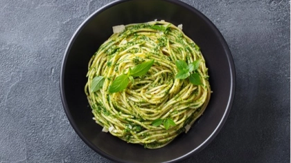 Pesto Soslu Spaghetti Tarifi