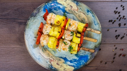 Ananaslı Karides Şiş Tarifi