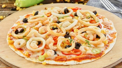 Deniz Mahsullü Lavaş Pizza Tarifi